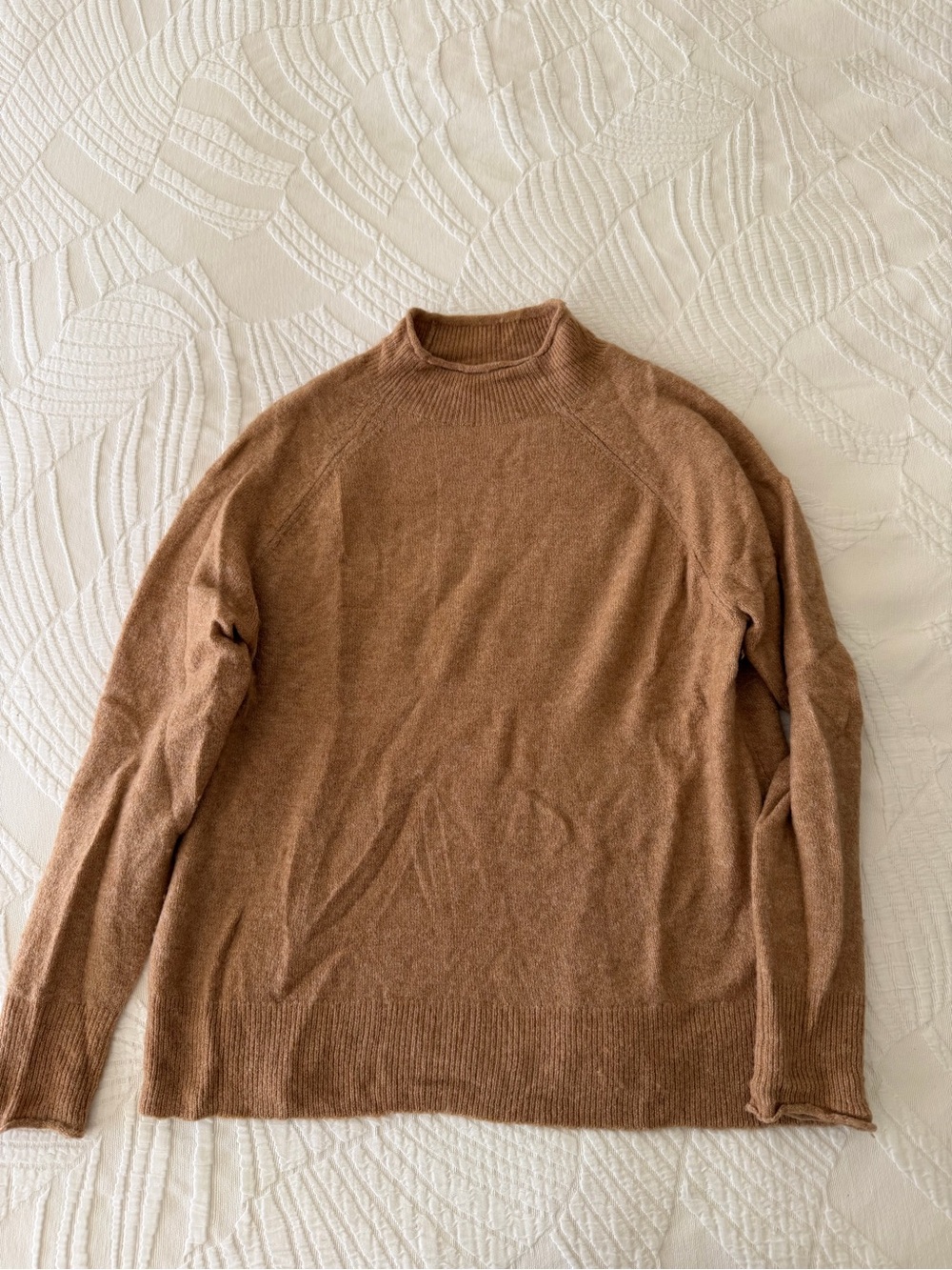 J. Crew Cozy Turtleneck Sweater in Warm Tan
